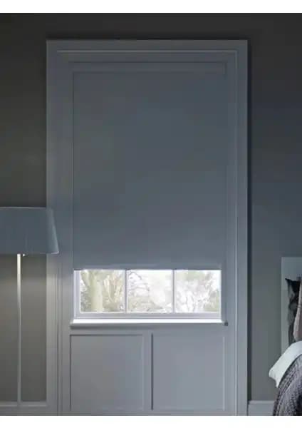Lüks House Gri Düz Dikim Karartma Perde ve Venassa Blackout Stor Perde Karşılaştırması 2