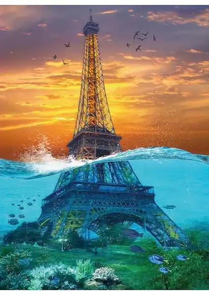 Nova Puzzle 1000 Parça Sürreal Eyfel Kulesi Puzzle ile Sanat ve Zekayı Birleştirin