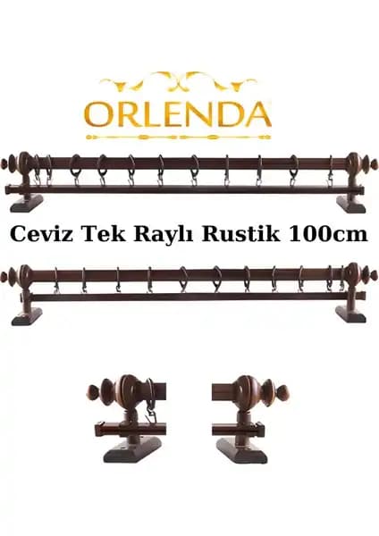 Orlenda Tek Raylı ve İzen Raysız Ahşap Rustik Perde Askısı Karşılaştırması 1