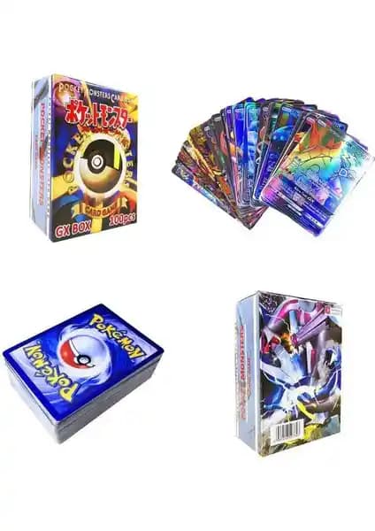 Pasifix 100 Adet GX ve Mega Pokémon Kartları Koleksiyon ve Oyun İçin Uygun