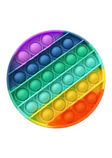 Pop It Push Bubble Fidget: Renkli ve Duyusal Stres Atıcı Silikon Oyuncak