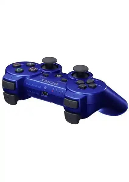 PS3 Kablosuz Joystick Mavi Renkli Ergonomik Oyun Kontrolcü Entegre Özelliklerle