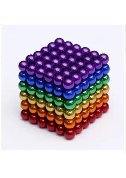 Renkli Manyetik Mıknatıs Toplar 216 Adet Yaratıcı ve Eğlenceli Tasarım Seti