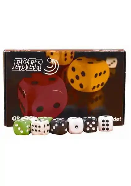 Sedef Okey Eser Okey Zar Seti 40 Adet Renkli ve Dayanıklı Zarlar