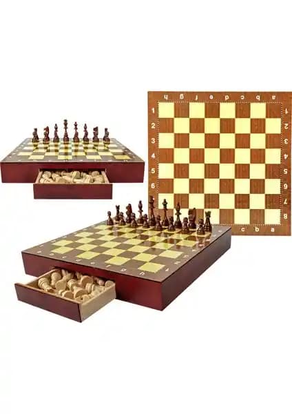 Sedef Okey Polyester Satranç Takımı Çekmeceli: Modern ve Dayanıklı Tasarım