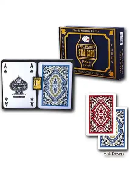 Star Halı Desenli Plastik Iskambil Kağıdı Çift Deste ile Dayanıklılık ve Estetiğin Birleşimi