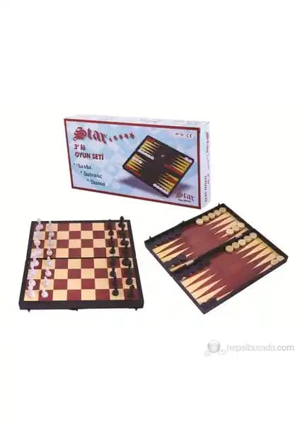 Star Üçlü Oyun Seti: Geleneksel Masa Oyunları İçin Uygun Fiyatlı Çözüm