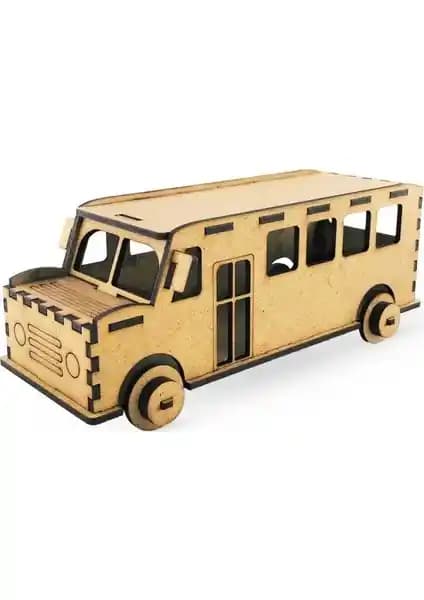 Südor Wood Ahşap Kendin Yap Maket Otobüs: Çocuklar İçin Eğitici ve Güvenli Oyun Deneyimi
