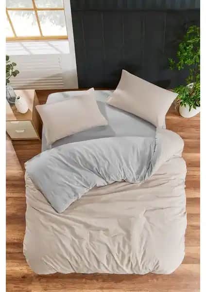 Valezium Bej-Gri ve Mektup Çift Kişilik Nevresim Takımları Karşılaştırması