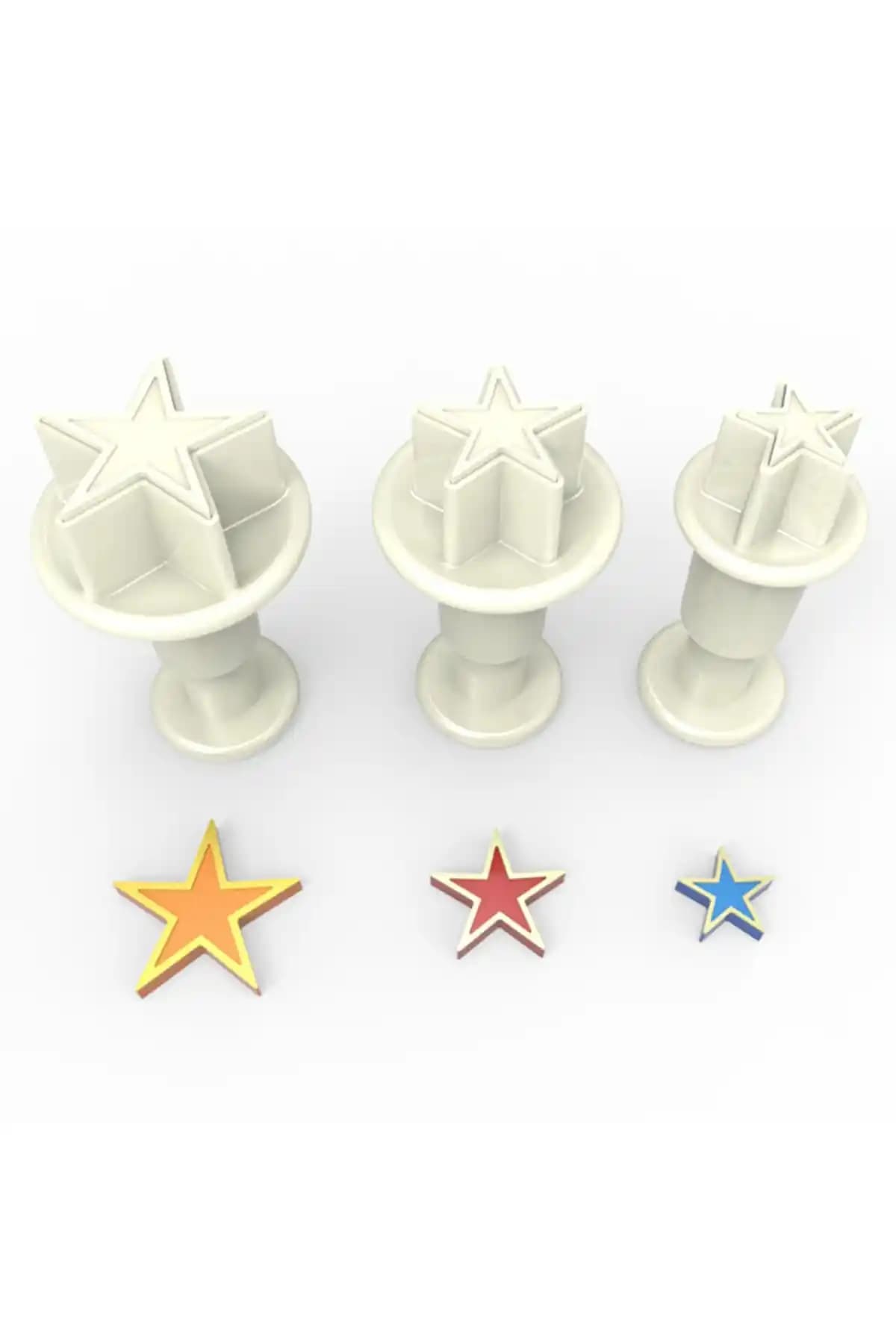 Butedo Yıldız Mini Enjektörlü Kurabiye Kalıbı 3'lü Set ile Yaratıcı Tatlı Sunumları