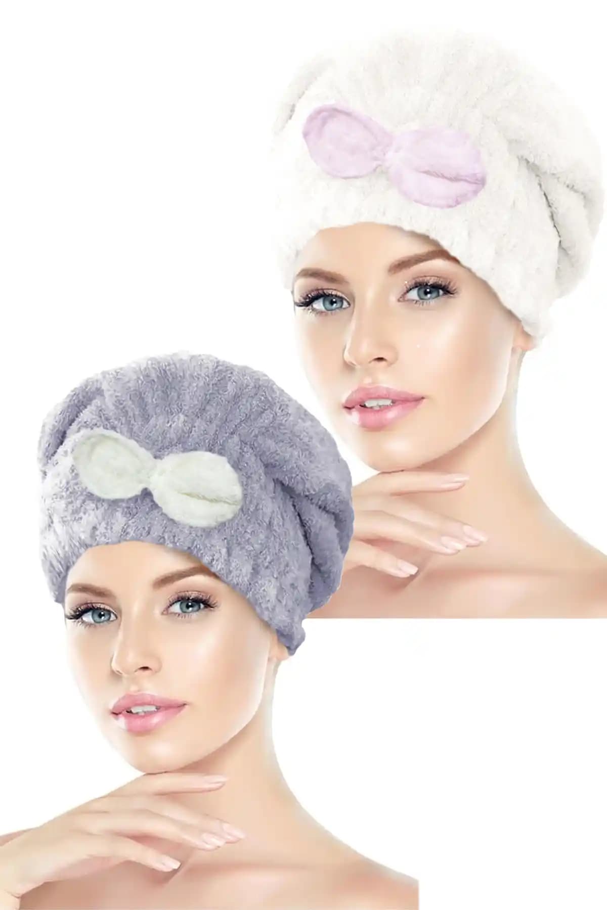 Çevre Dostu ve Modern Tasarımlı Mikrofiber Saç Havlusu Bonesi Seti