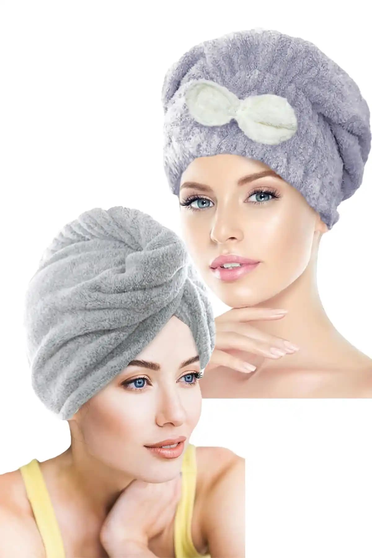 CHIZGY İkili Set Saç Havlusu Bonesi: Yüksek Emme Gücü ve Şık Tasarım ile Pratik Kullanım