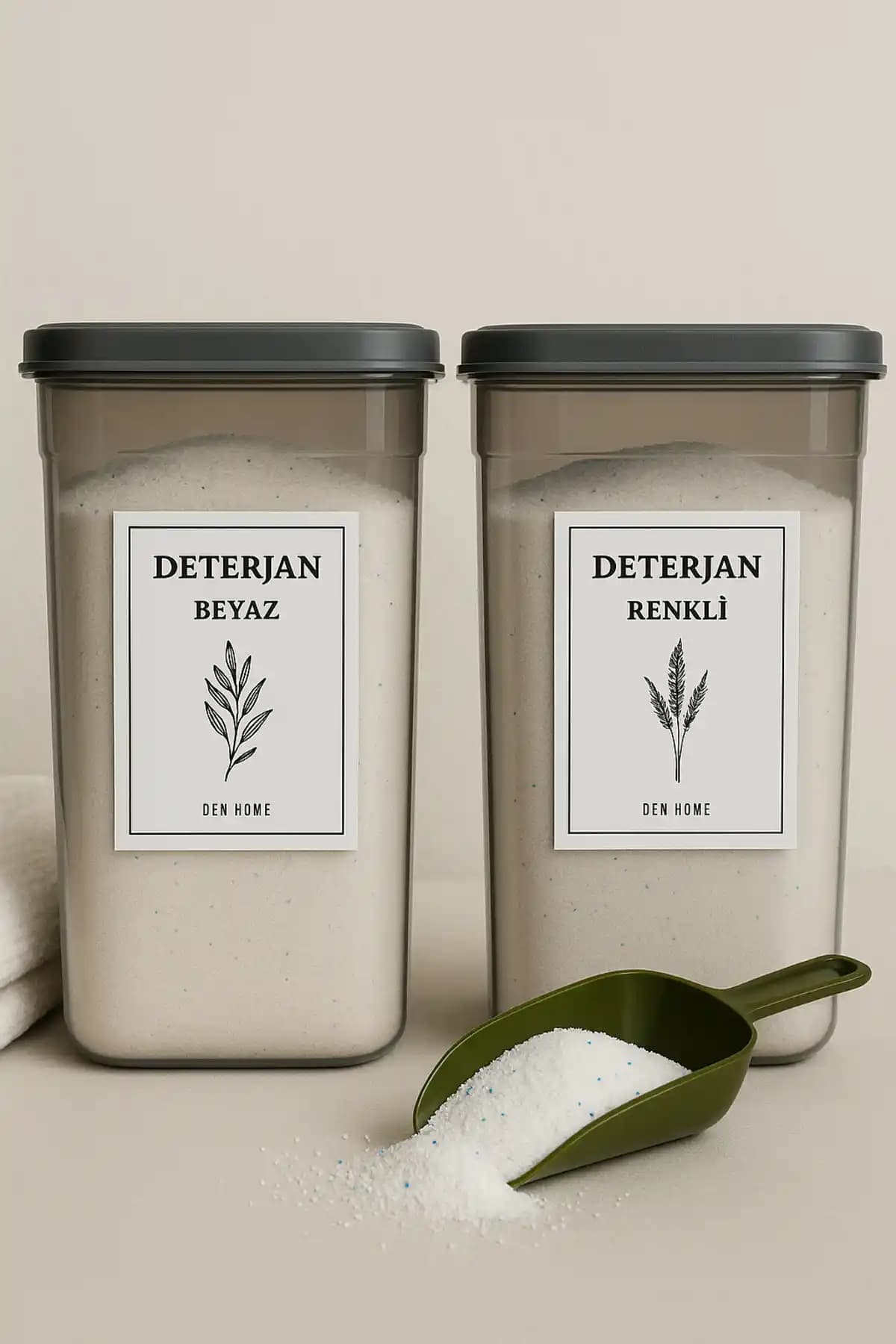 Dem Home 2'li Antrasit Deterjan Kutuları Günlük Temizlik İçin Pratik ve Estetik Saklama Çözümleri