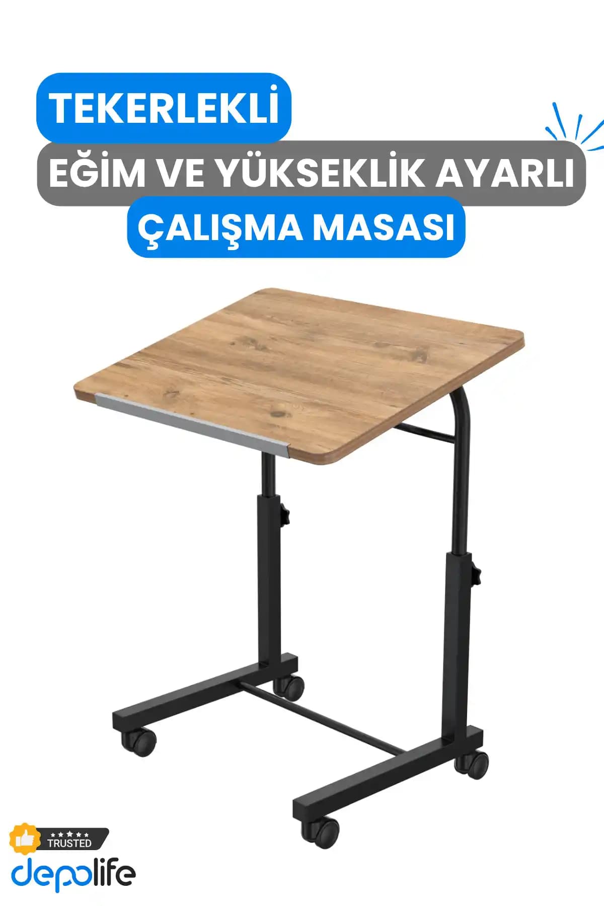 Depolife Eğim Yükseklik Ayarlı Laptop Sehpası: Çok Fonksiyonlu ve Ergonomik Çalışma Alanı