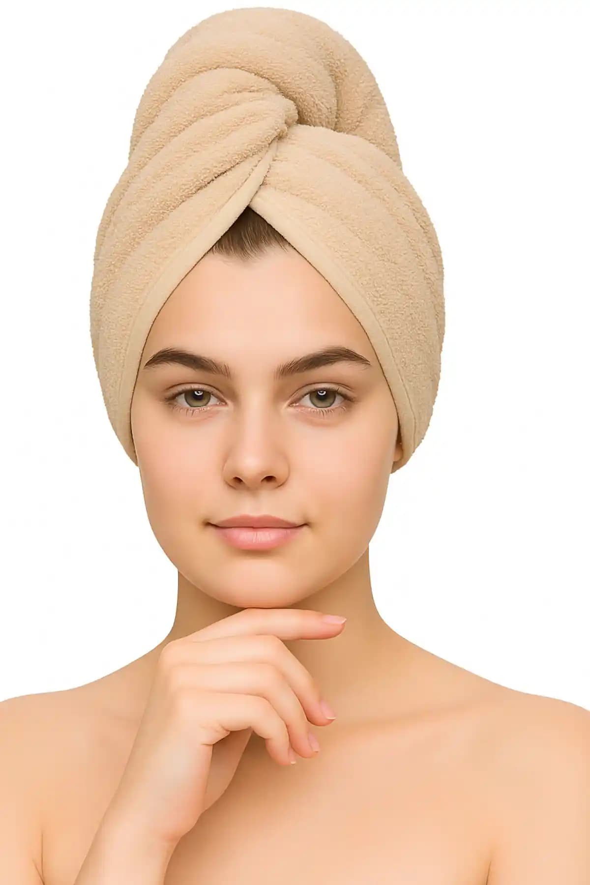 Embays Collection Düğme Lastikli Saç Havlusu Şıklık ve İşlevselliği Bir Arada Sunar