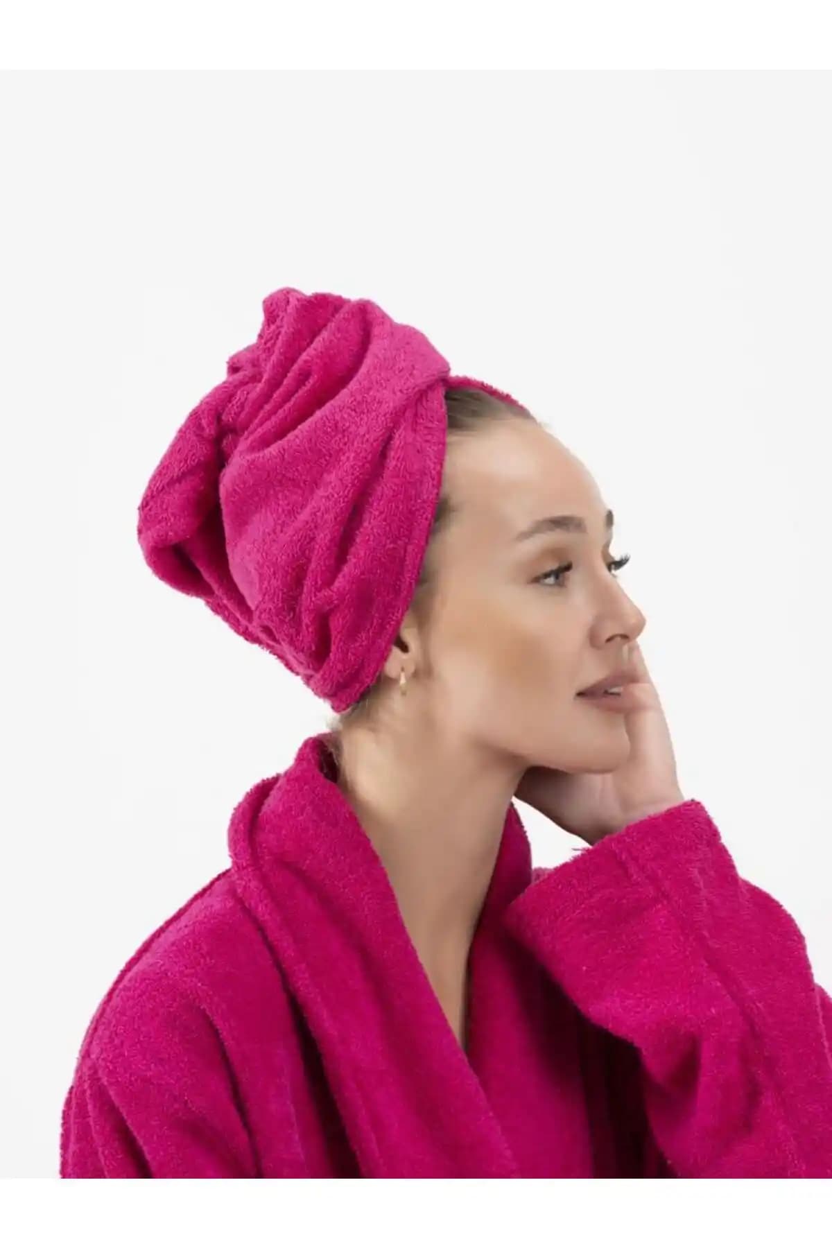 Ender Home CottonVerse %100 Pamuk Saç Kurulama Bonesi Yüksek Emicilik ve Estetik Tasarım