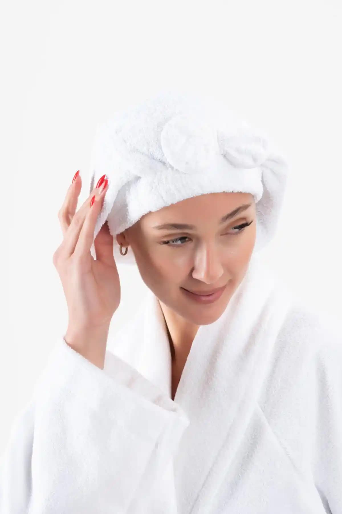 Ender Home CottonVerse Saç Kurulama Bonesi: Doğal ve İşlevsel Bir Saç Bakım Aksesuarı