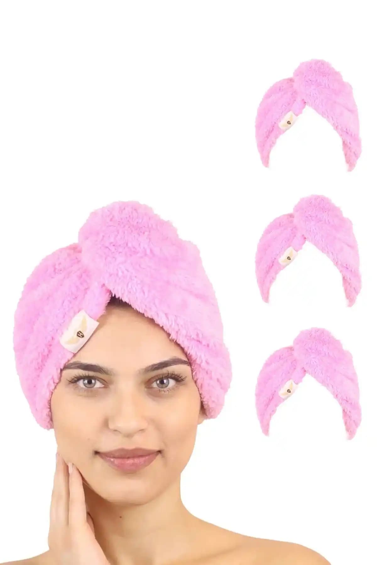 Heriya 3'lü Mikrofiber Saç Havlusu Seti: Hafif ve Şık Tasarım ile Pratik Kullanım