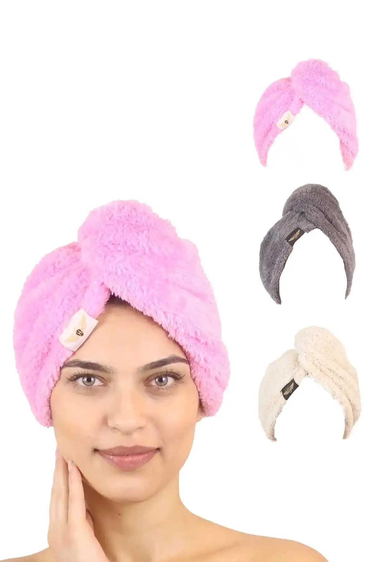 Heriya 3'lü Mikrofiber Saç Havlusu Seti: Yüksek Emicilik ve Şık Tasarım