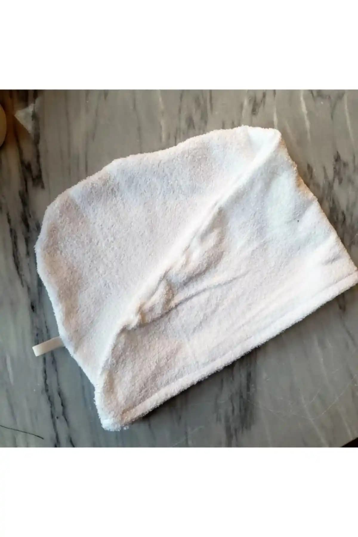 HIZSOY TEKSTİL Saç Bone Havlusu Modern ve İşlevsel Banyo Aksesuarı 55x24 cm