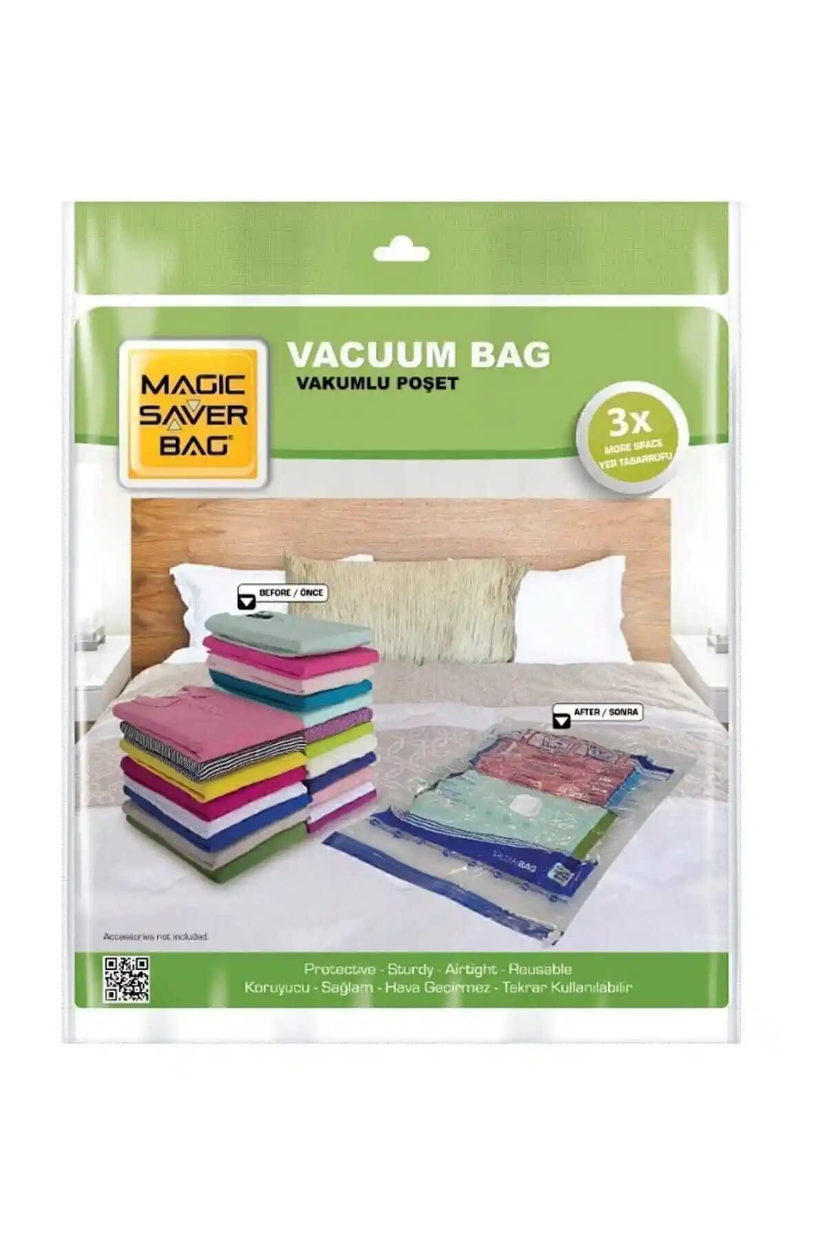 Magic Saver Bag 4’lü Vakumlu Poşet Seti ile Eşyalarınızı Güvenle Saklayın
