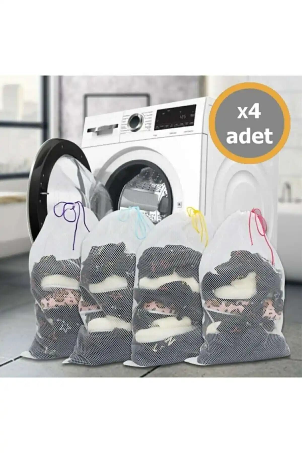 MorPort 4 Adet Lüx Çamaşır Yıkama Filesi Ev ve Seyahat İçin Güvenli ve Dayanıklı Çözüm