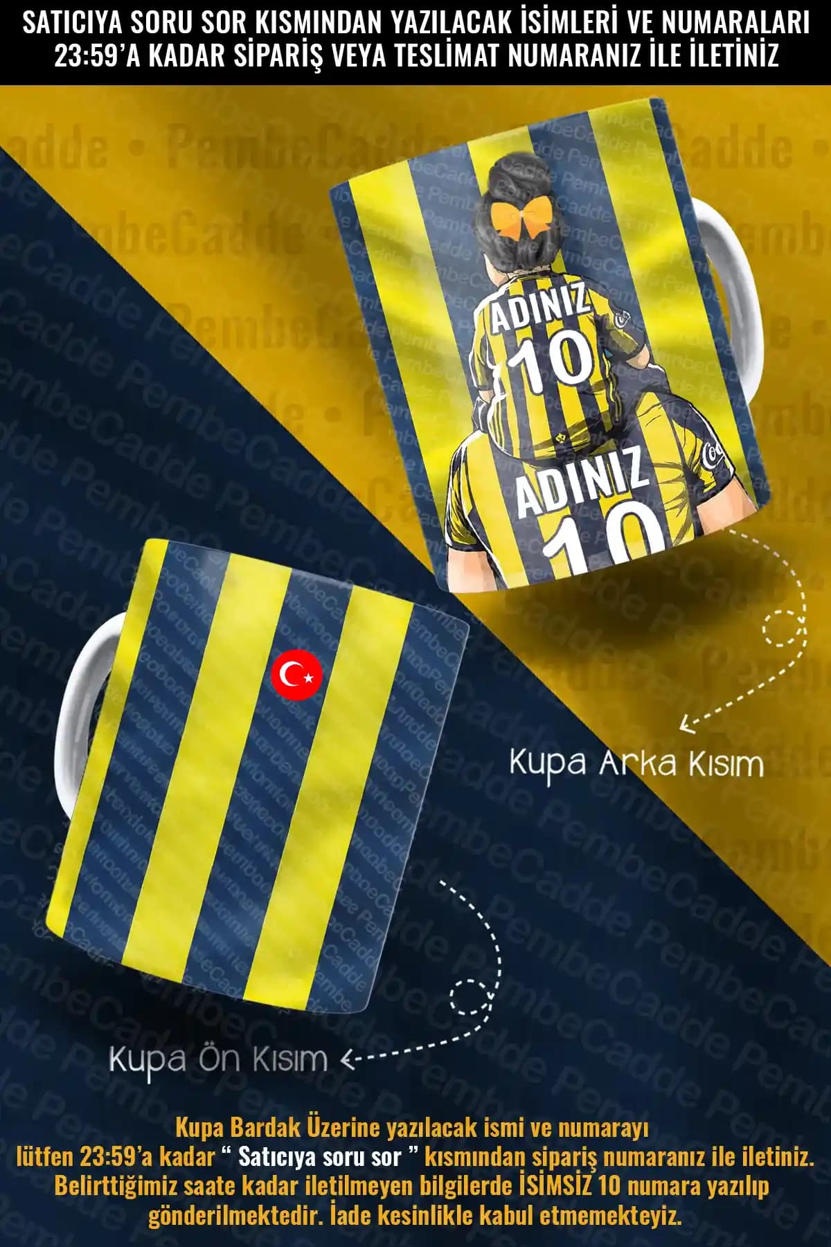 PembeCadde Baba Kız ve Aile Temalı Kişiselleştirilebilir Hediye Kupası