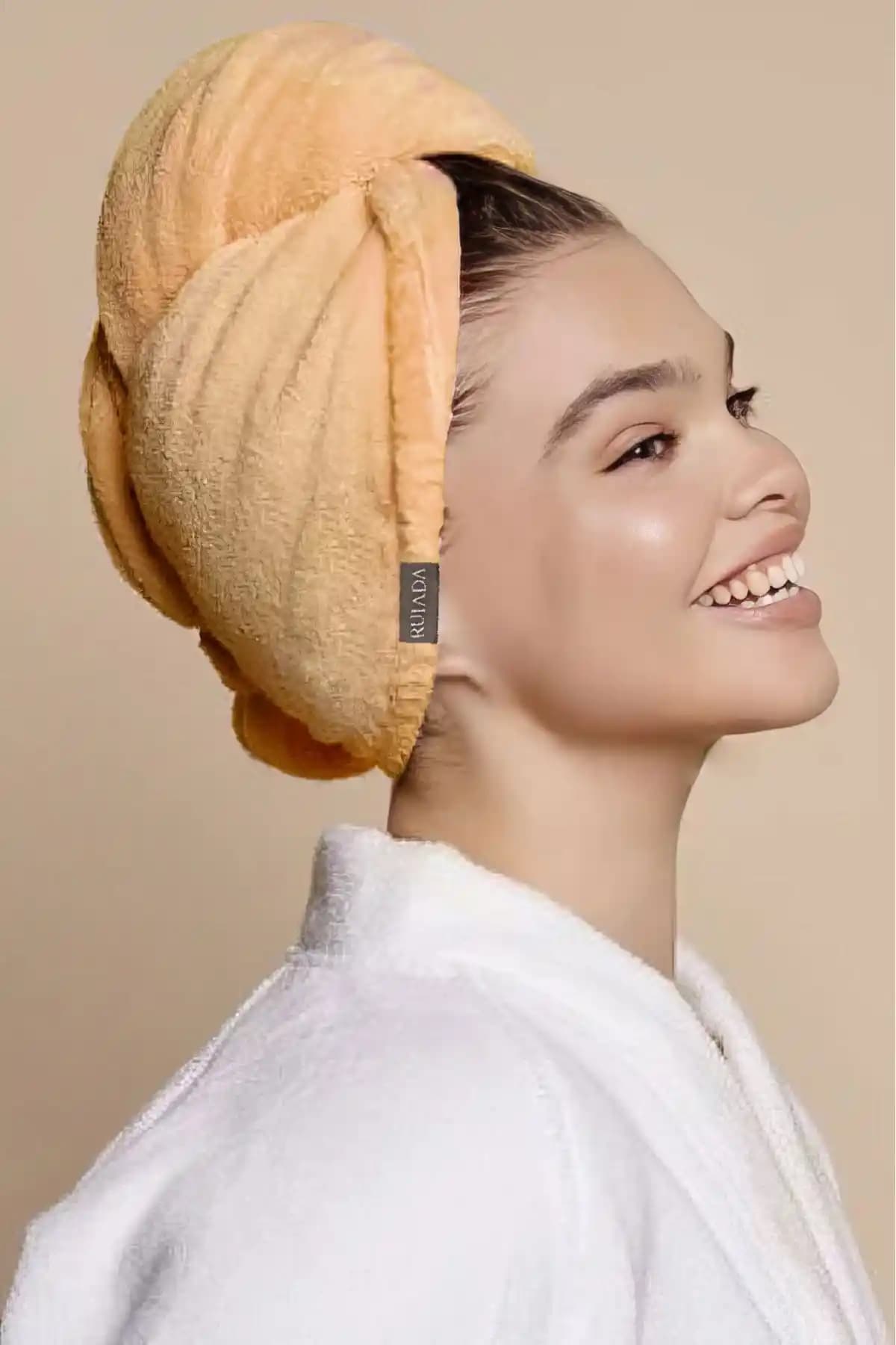 RUIADA %100 Pamuk Saç Kurutma Bonesi ve Havlusu: Şık ve Fonksiyonel Tasarım