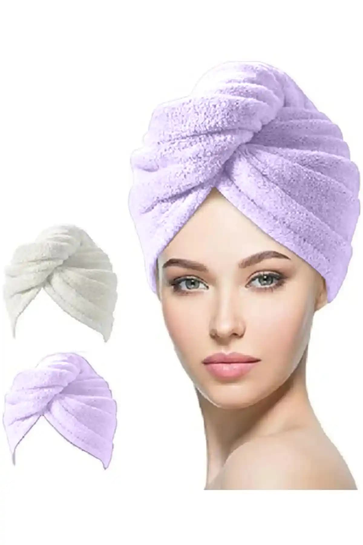 SB SizinBazar Pamuklu Saç Kurutma Bonesi Seti Yüksek Kalite ve Estetik Tasarım