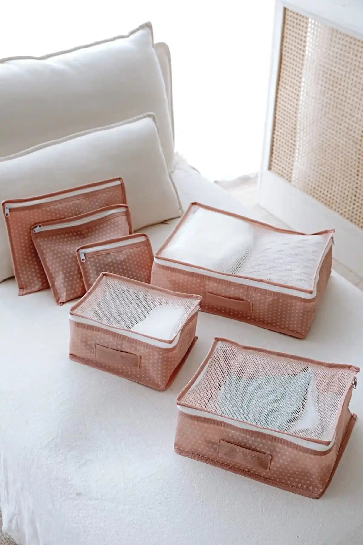 Serstil 6'lı Valiz Düzenleyici Bavul İçi Organizer Seti ile Seyahatlerde Pratik ve Şık Düzen