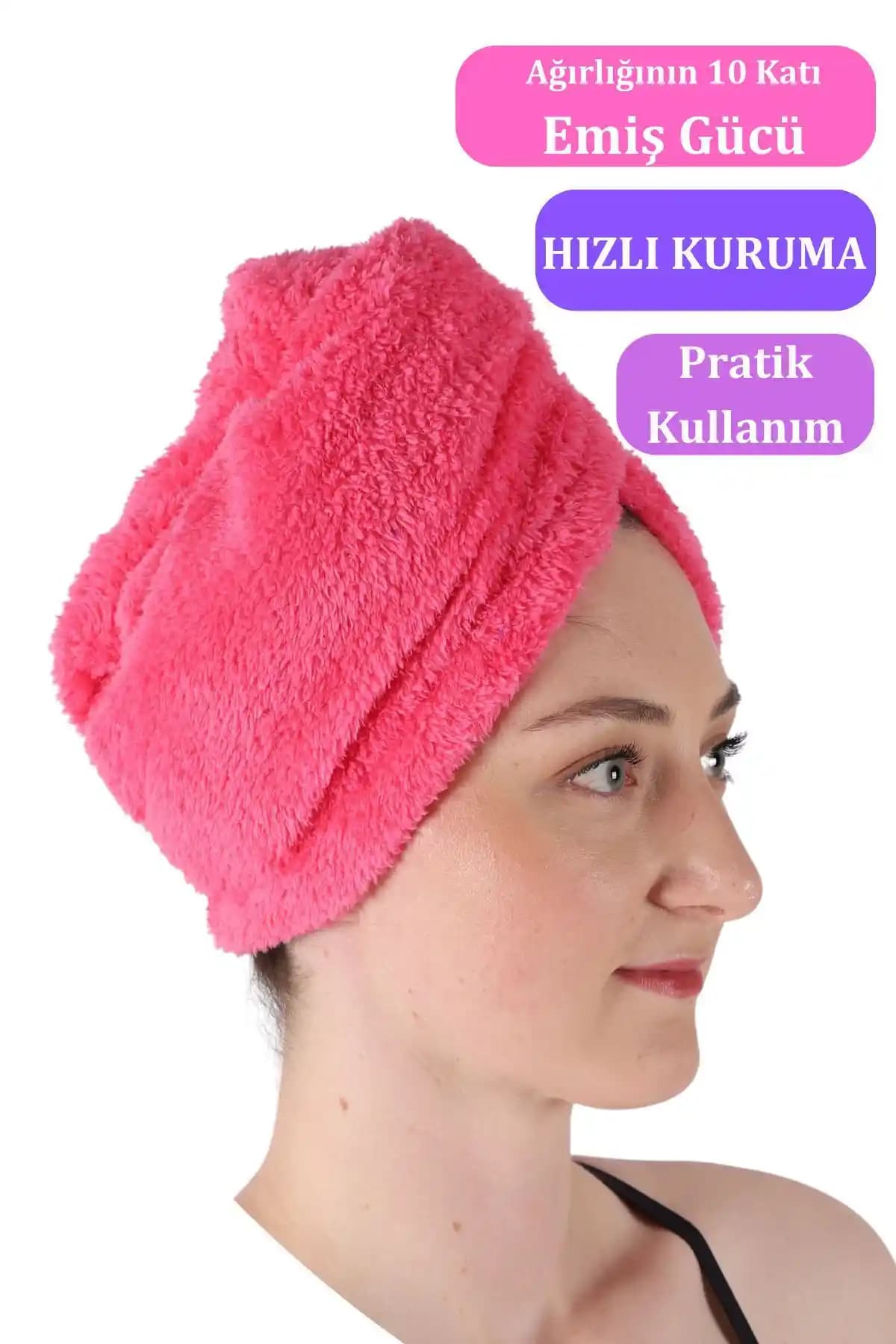 Vosvera Lüks Soft Saç Kurutma Bonesi Fuşya: Modern ve Kullanışlı Tasarım ile Hızlı Kurutma Çözümü