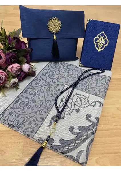 Ayhanhome 4’lü Şantuk Çantalı Yasin Tesbih Seccade Seti - Manevi ve Şık Hediye