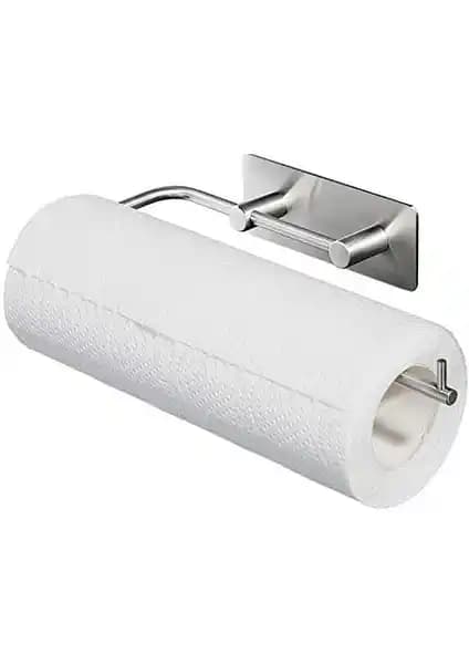 DELTAHOME Paslanmaz Çelik Yapışkanlı Kağıt Havluluk Askılık INOX - Modern ve Dayanıklı Çözüm