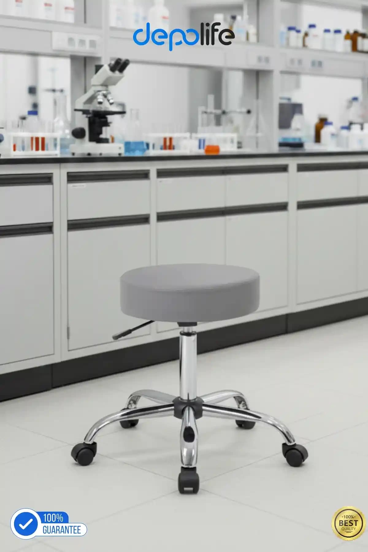 Depolife Döner Ofis Kasiyer Taburesi: Ergonomi ve Şıklığı Bir Arada Sunar