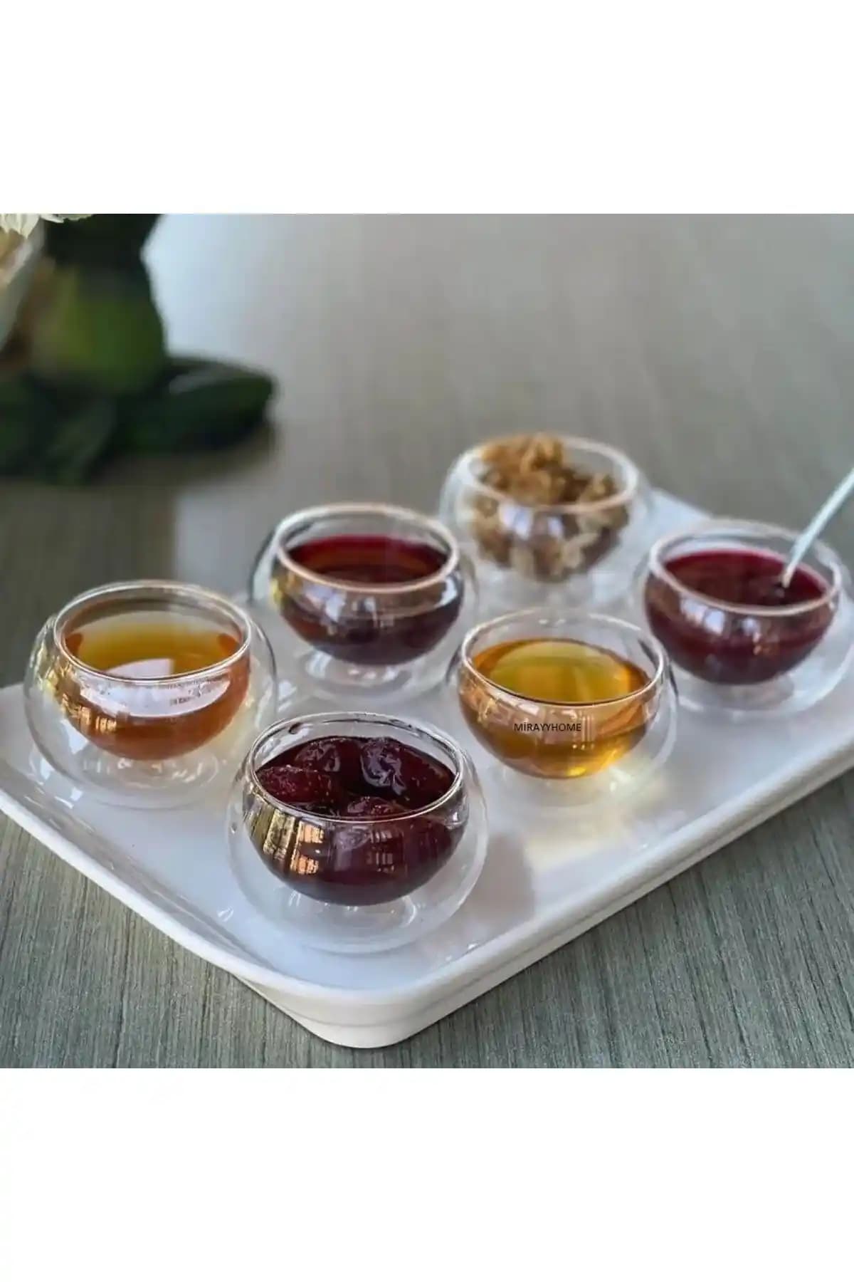 ELSA Çift Cidarlı 35ml Sosluk Reçellik Seti 6 Adet - Estetik ve Fonksiyonel Tasarım