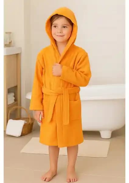 Ender Home CottonVerse Genç & Çocuk Kapşonlu Bornoz %100 Pamuklu, Konforlu ve Sağlıklı