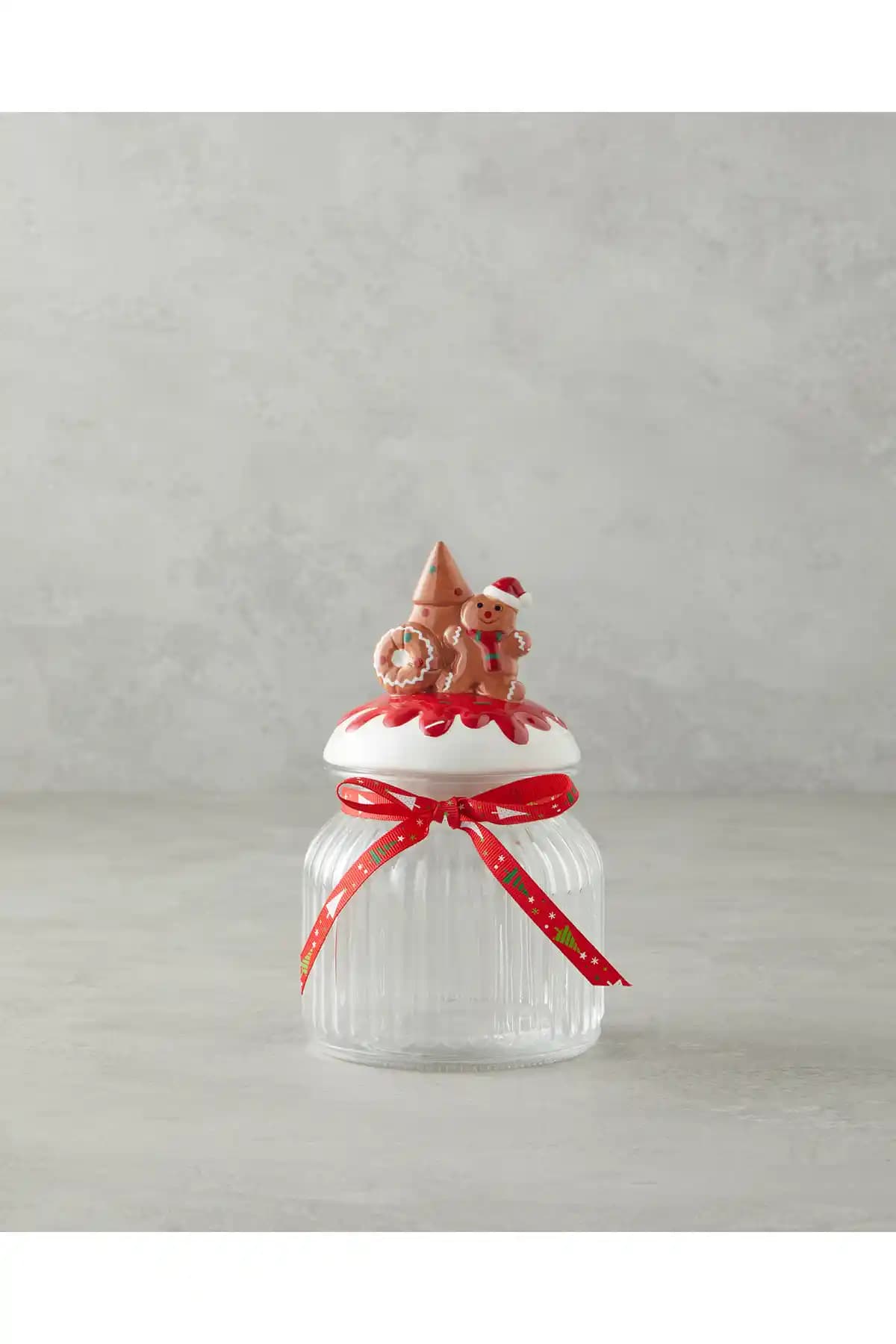 English Home Ginger Man 950 ml Beyaz-Kırmızı Cam Kavanoz ile Sağlıklı Saklama