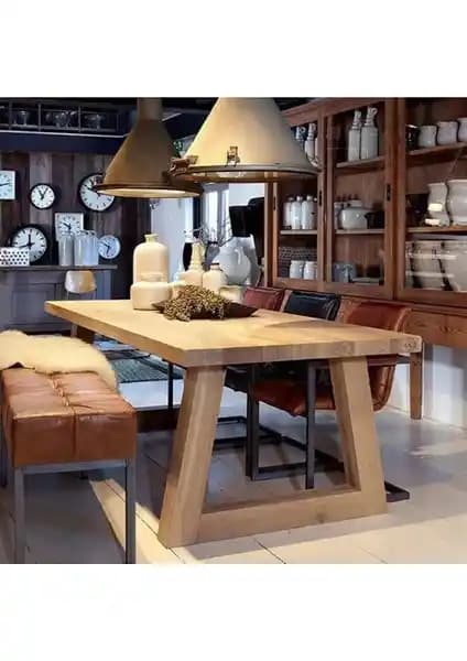 Enjoy Life Ahşap Yemek Masası: Klasik Tasarım ve Fonksiyonel Dayanıklılık