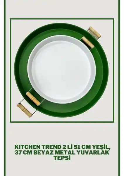 Kitchen Trend Metal Yuvarlak Tepsi Seti: Dayanıklı ve Estetik Sunum Çözümleri