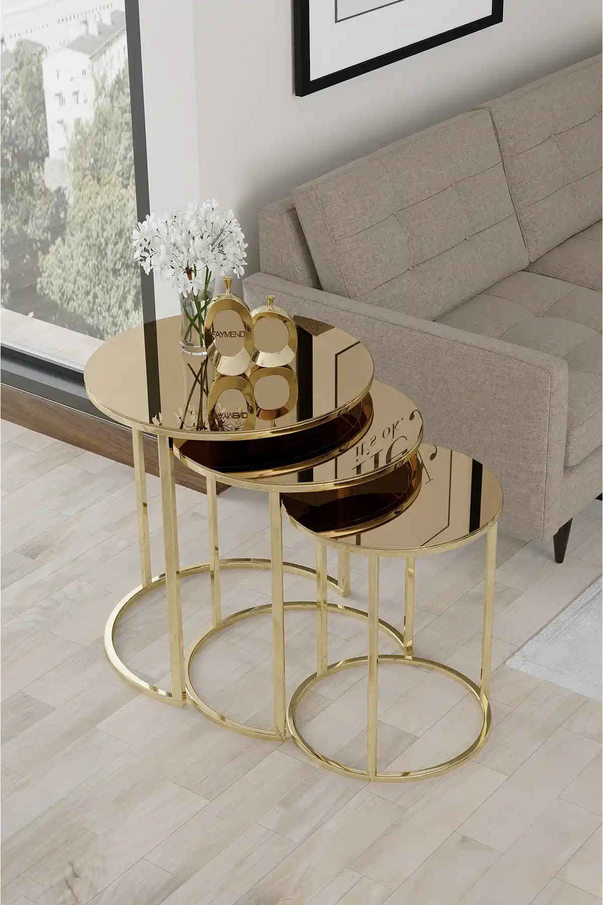 LİV Çelik Kapı Aksesuarları Gold Bronz Aynalı Zigon Sehpa İncelemesi ve Özellikleri