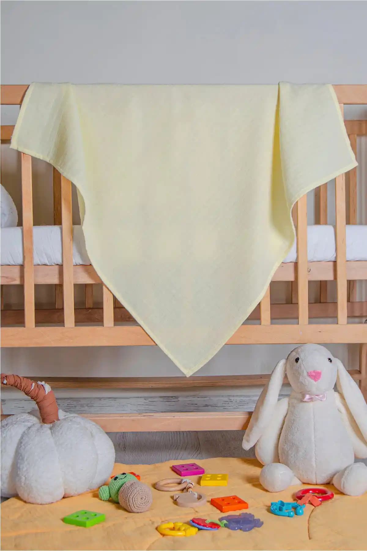 LUCKKA Renkli Çok Amaçlı Müslin Örtü Battaniye: Doğal, Pamuklu ve Bebek Cilt Dostu Tasarım