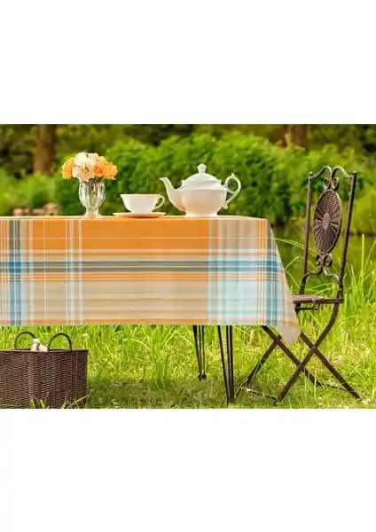 Madame Coco Farrant PVC Masa Örtüsü - Sarı, 140x200 cm, Su Geçirmez ve Dayanıklı