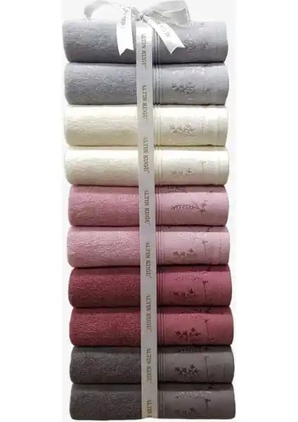 Özdilek Ditsy 10'lu Pamuklu Yüz Havlusu Seti - Renkli ve Estetik Tasarım