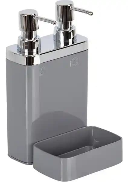 Primanova Viva İkili Sıvı Sabunluk Gri: Fonksiyonel ve Estetik Tasarımın Buluşması