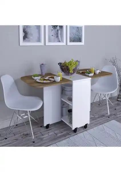 Rafineri Tasarım Açılır Kapanır MDF Yemek Masası ile Modern ve Fonksiyonel Mekanlar