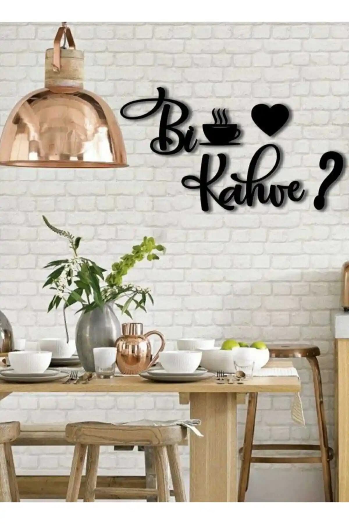 SoftClass Bi Kahve Duvar Dekorasyon Yazı: Estetik ve Fonksiyonel Ahşap Tasarım