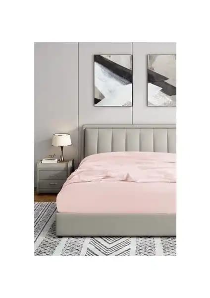 Soley Jersey %100 Doğal Pamuklu Çift Kişilik Lastikli Çarşaf 180x200 cm