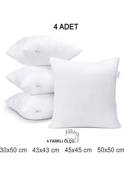 Vionel Home 4 Adet Premium Kare Kırlent İç Yastık ile Konfor ve Şıklık