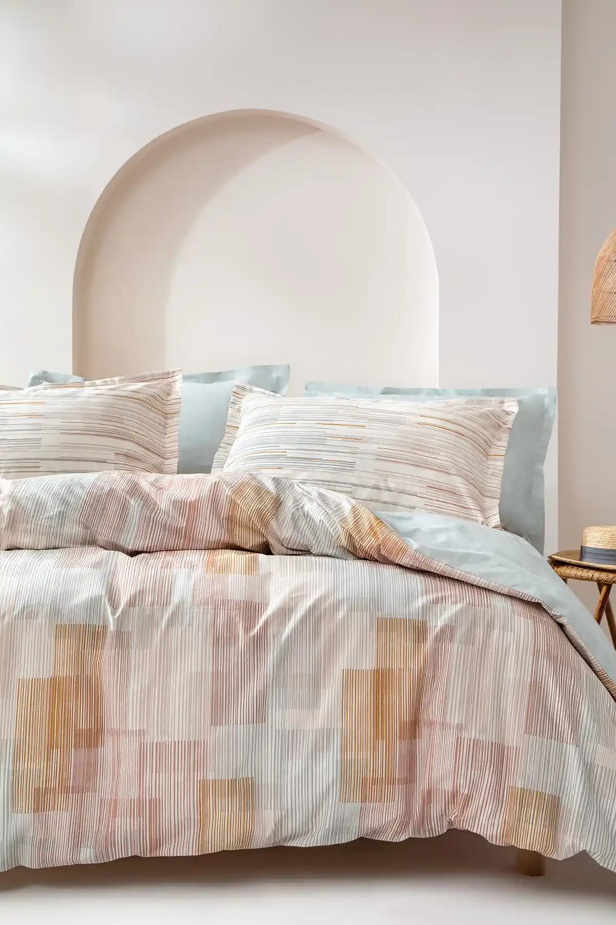 Yataş Dales Çift Kişilik Ranforce Nevresim Takımı Adaçayı Yeşili ile Şıklık ve Konfor