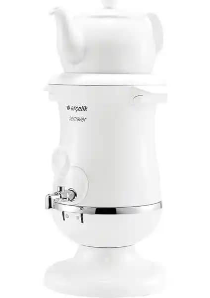 Arçelik K 3285 P Semaver Porselen Demlik Çay Makinesi Güçlü Performans ve Şık Tasarım